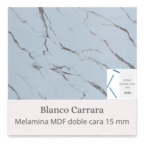 MELAMINA MDF 15 MM DOBLE CARA COLOR BLANCO CARRARA - Ideas Home