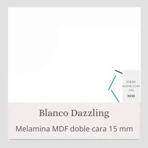 MELAMINA MDF 15 MM DOBLE CARA COLOR BLANCO DAZZLING - Ideas Home