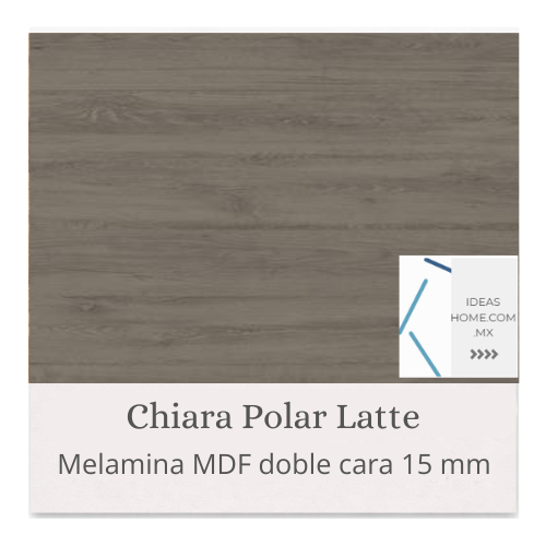 MELAMINA MDF 15 MM DOBLE CARA COLOR CHIARA LATTE POLAR - Ideas Home