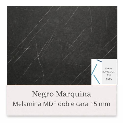MELAMINA MDF 15 MM DOBLE CARA COLOR NEGRO MARQUINA - Ideas Home