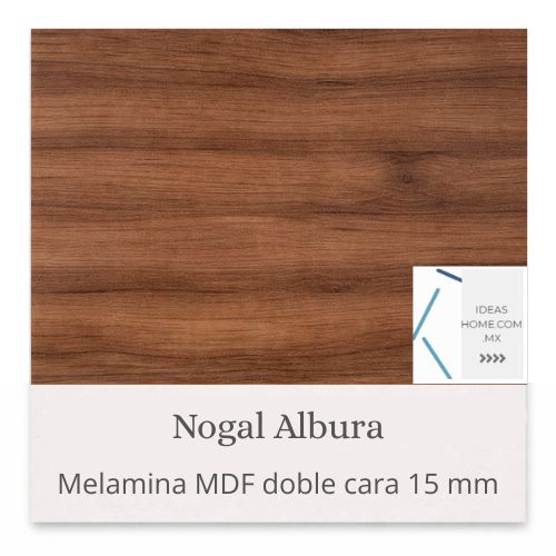MELAMINA MDF 15 MM DOBLE CARA COLOR NOGAL ALBURA - Ideas Home
