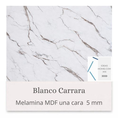MELAMINA MDF 5 MM UNA CARA COLOR BLANCO CARRARA - Ideas Home