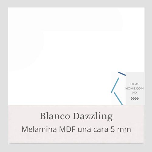 MELAMINA MDF 5 MM UNA CARA COLOR BLANCO DAZZLING - Ideas Home
