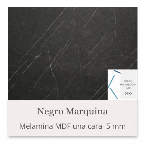 MELAMINA MDF 5 MM UNA CARA COLOR NEGRO MARQUINA - Ideas Home
