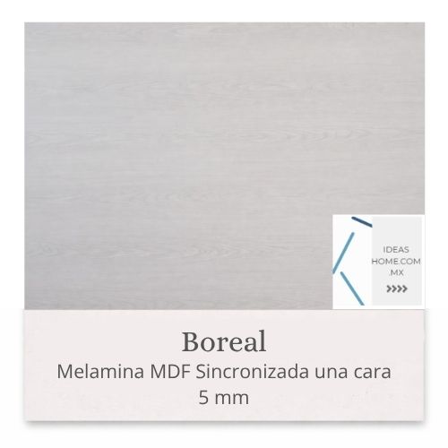 MELAMINAS SINCRONIZADAS MDF 5 MM UNA CARA COLOR BOREAL - Ideas Home